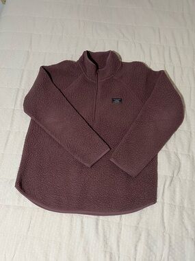 Abercrombie & Fitch Sherpa Quarter-Zip Pullover